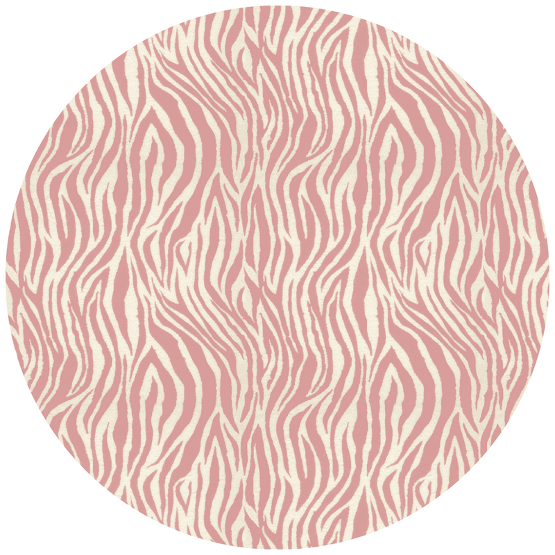 Debra Zebra Rose Velvet Fabric