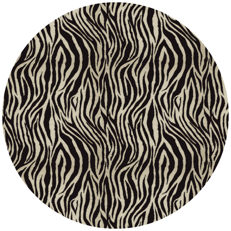 Debra Zebra Coal Linen Fabric