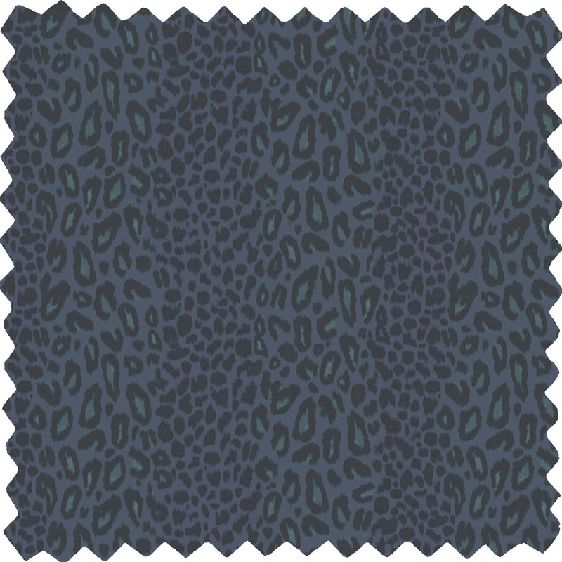 Tabby Kat Navy Linen Stripe Fabric