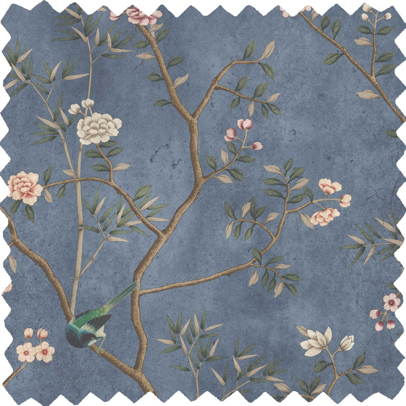 Onism Winter Blue Linen Fabric