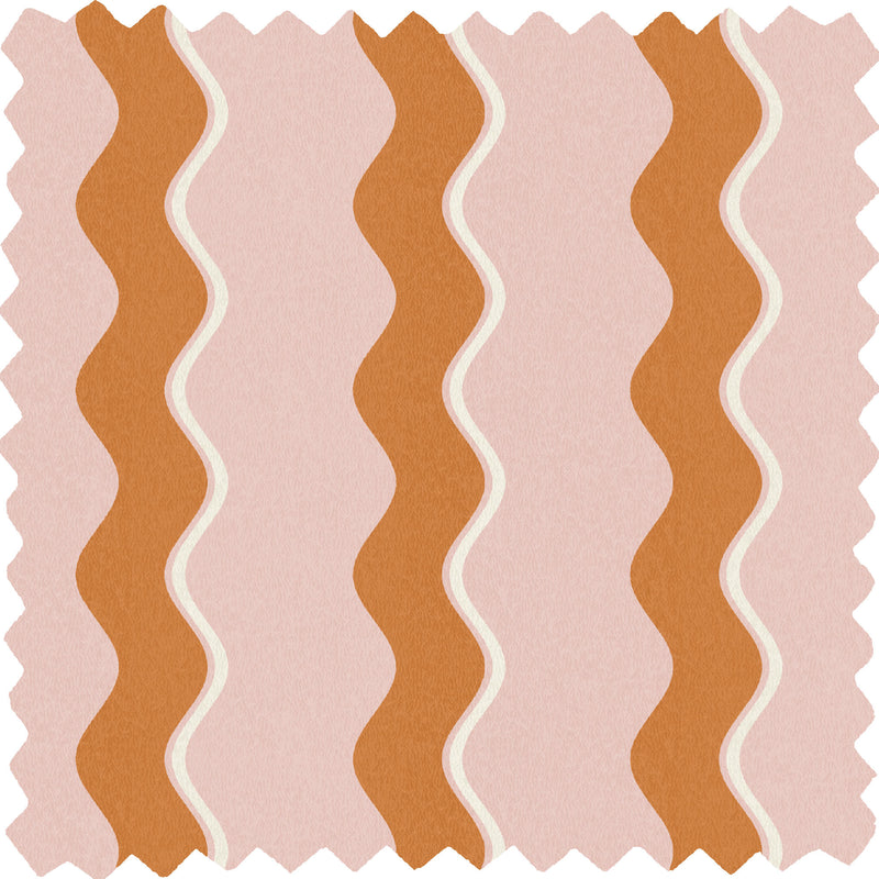Cari Wave Gorse/Pink Cloud Linen Fabric