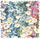 Alcea Electric Blue Velvet Fabric