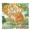Enchanted Gardens Evergreen Linen Fabric
