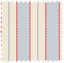 Pin Up Stripe Red Blue Linen Fabric