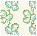 Paddy Olive Aqua Linen Fabric
