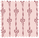 Bow Peep Cherry Pink Linen Fabric
