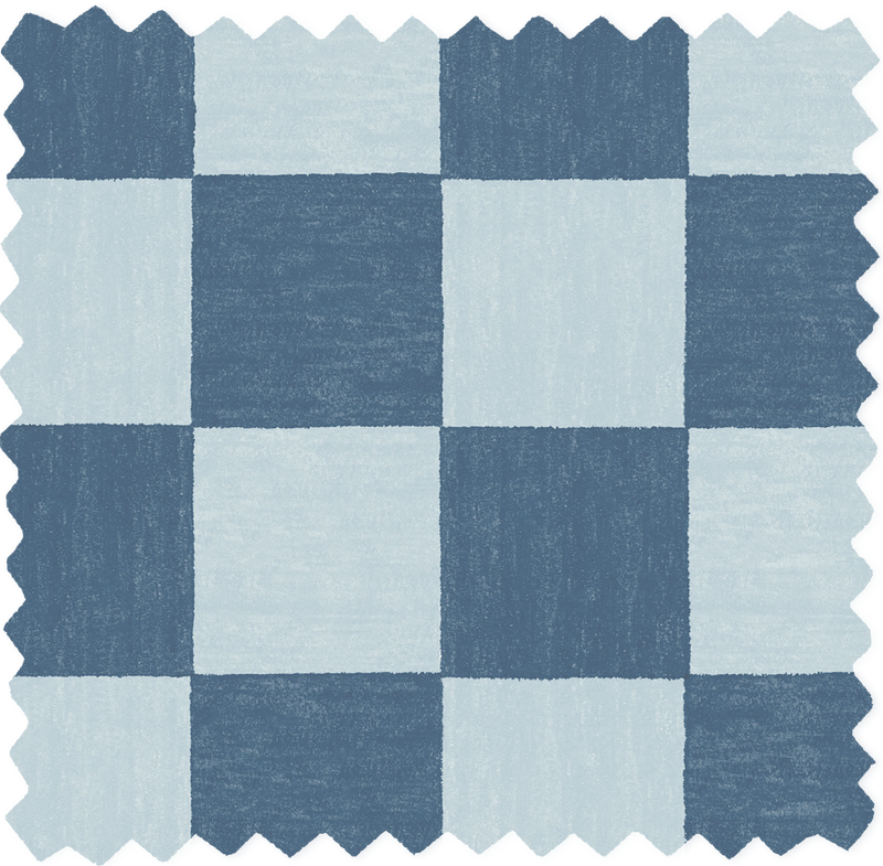 Blue Battenberg Pattern Battenberg Denim Blue Linen Fabric by Woodchip & Magnolia