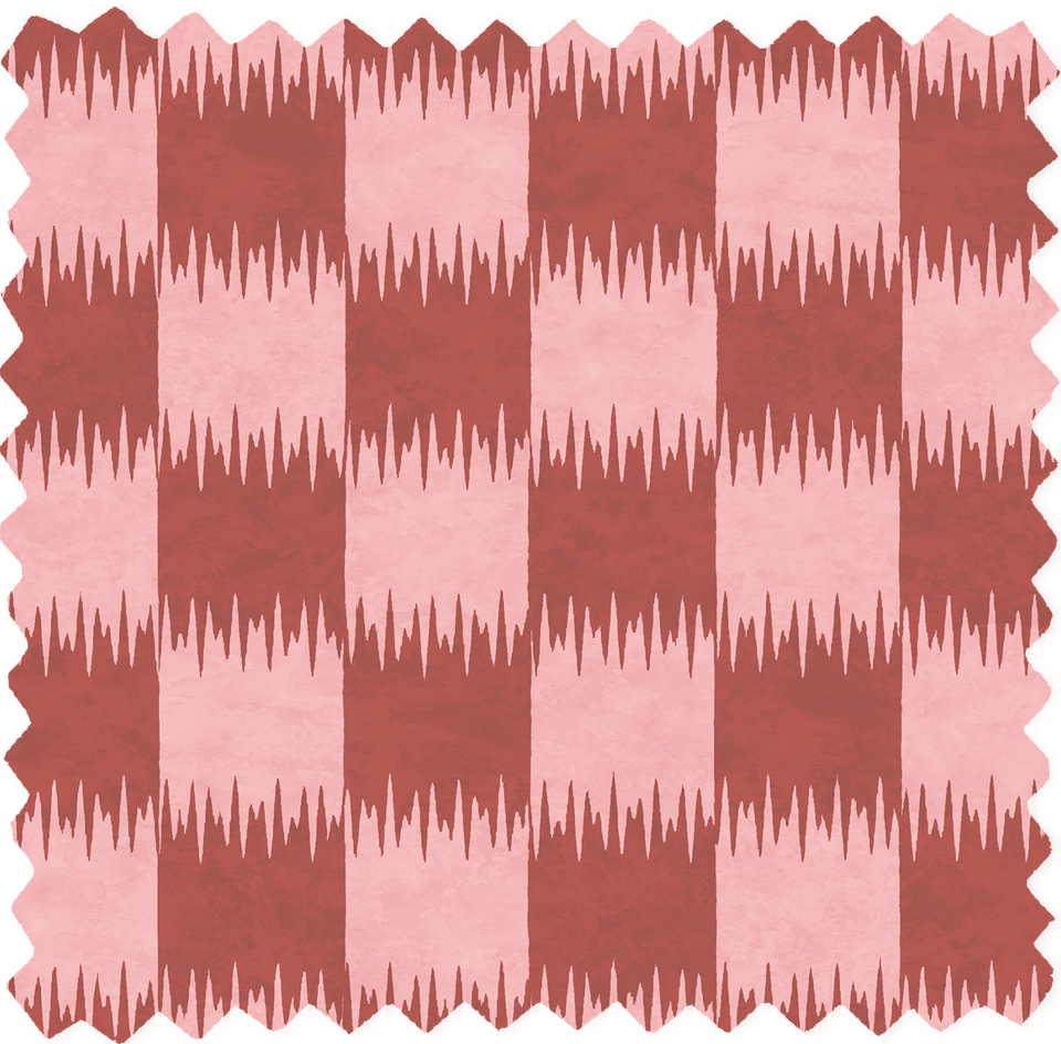 Checkmate Cherry Red Linen Fabric – Geometric Upholstery & Curtain ...