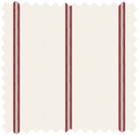 Ziggy Stripe Scarlet Linen Fabric