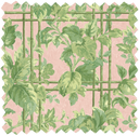 Verdant Trellis Pistachio Blush Linen Fabric