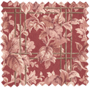 Verdant Trellis Claret Velvet Fabric