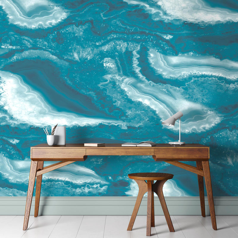 Imagate Teal Ready Made Mural