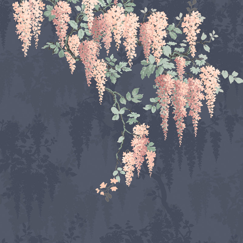 Wisteria Midnight Mint Ready Made Mural