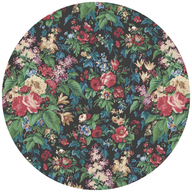 Cottagecore Noir Velvet Fabric