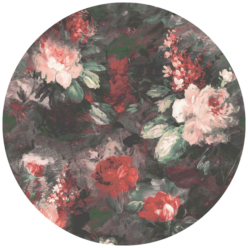 Ava Marika Blush/Rouge Floral Velvet Fabric