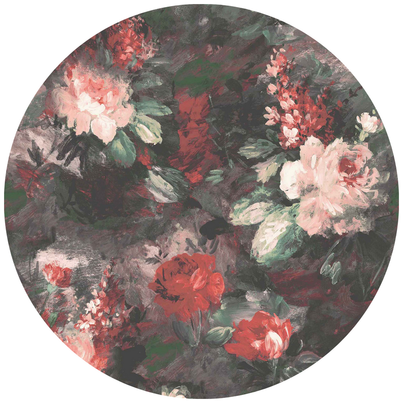 Ava Marika Blush/Rouge Floral Linen Fabric