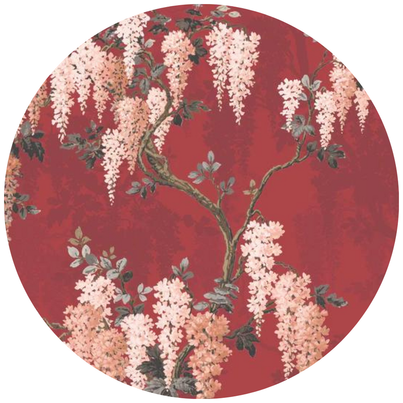 Wisteria Boudoir Red Velvet Fabric