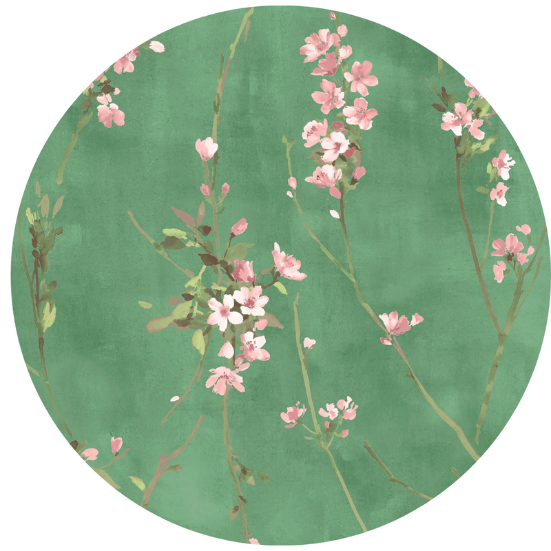 Blossom Evergreen Velvet Fabric