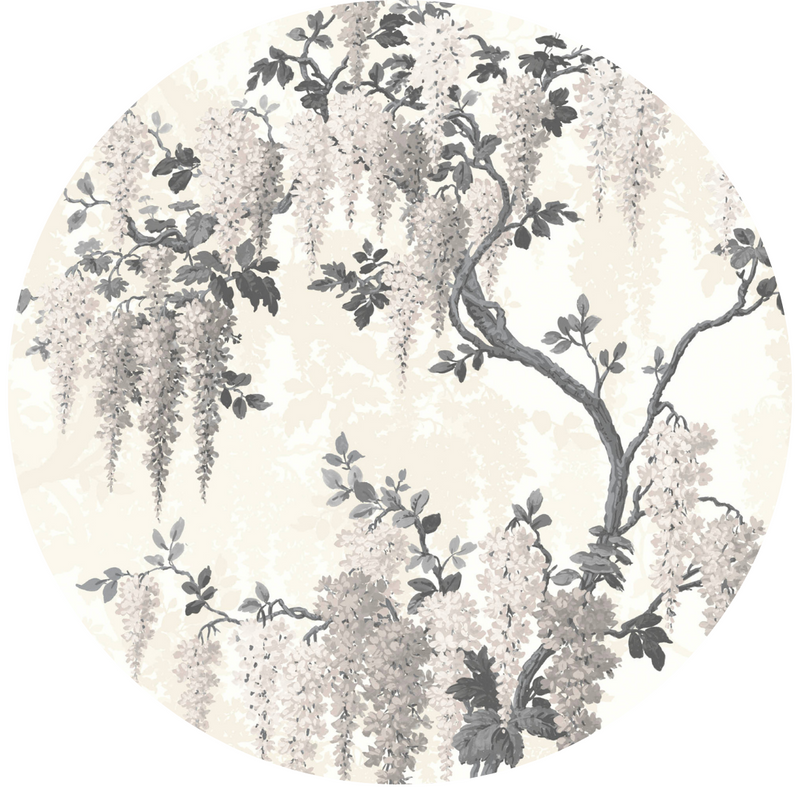 Wisteria Taupe Linen Fabric