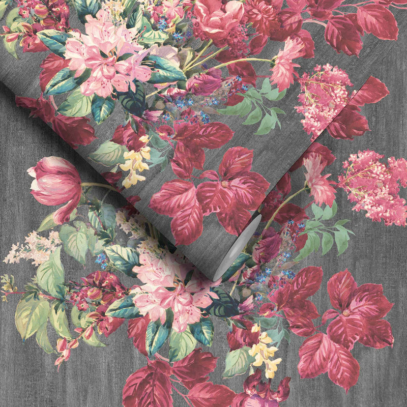 Eunoia Grey/Pink Wallpaper