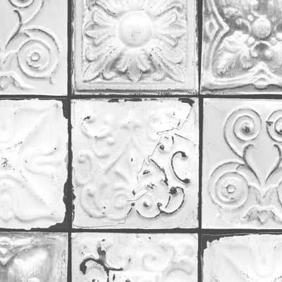 Tin Tiles Monochrome by Woodchip & Magnolia