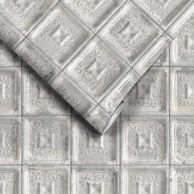 Waverly Grey Wallpaper