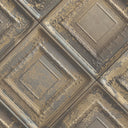 Gramercy Tin Tiles Feature Wall Wallpaper - Tobacco by Woodchip & Magnolia
