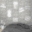 'Stay Wild' white neon effect wallpaper