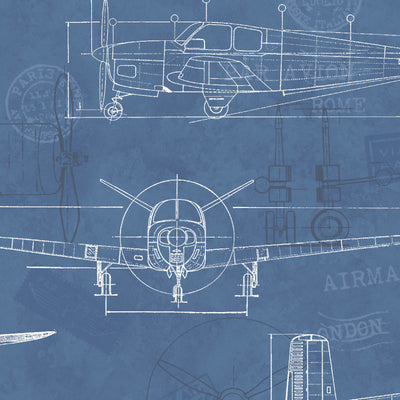 Aviator Blueprint Wallpaper