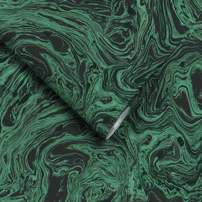 Flow Malachite Wallpaper