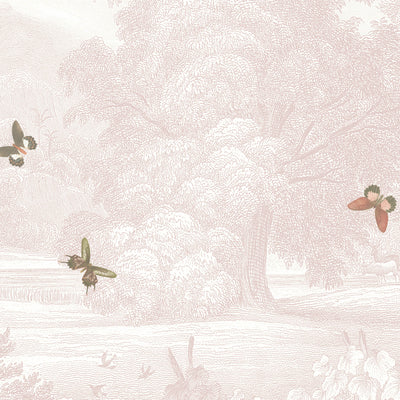 Land of Milk & Honey Butterflies Blush Pink Mural