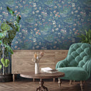 Rivington Marine Blue/Blush Wallpaper