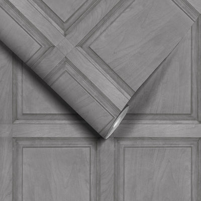Grey Wood Panel Wallpaper