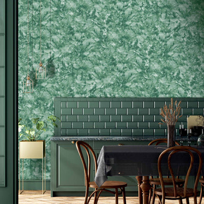 Marble Pine Green Wallpaper