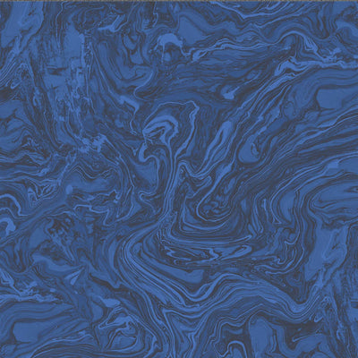 Flow Marbled Deep Ocean Blue Wallpaper By Woodchip & Magnolia