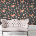 Dawn Chorus Noir Black Wallpaper
