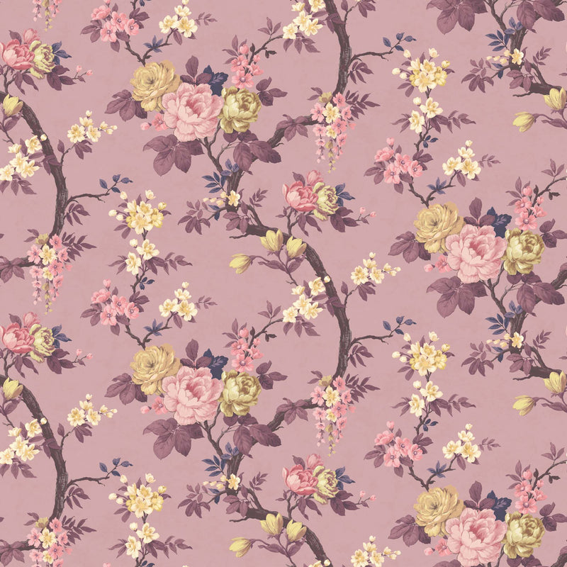 Ditsy Floral in Damson Wallpaper By Woodchip & Magnolia