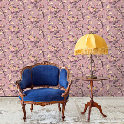 Ditsy Floral in Damson Wallpaper By Woodchip & Magnolia