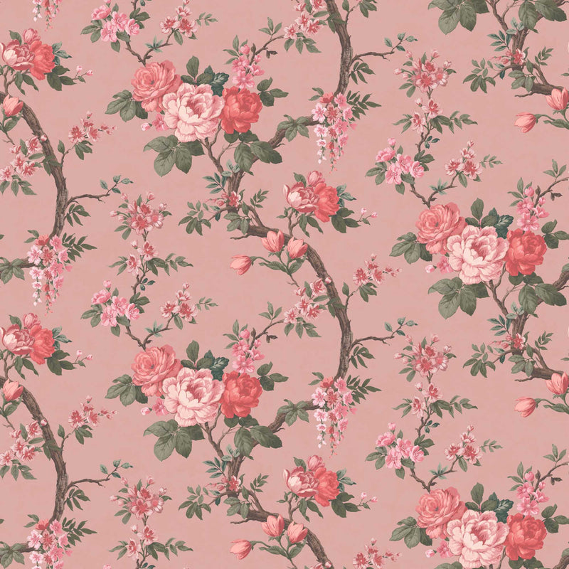 Ditsy Floral in Old Rose Wallpaper By Woodchip & Magnolia