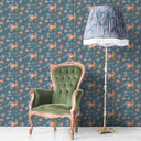 Ditsy Floral in Ink Blue Wallpaper By Woodchip & Magnolia
