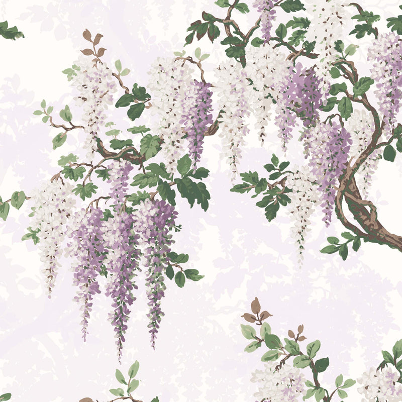 Wisteria in Lilac Floral Wallpaper By Woodchip & Magnolia