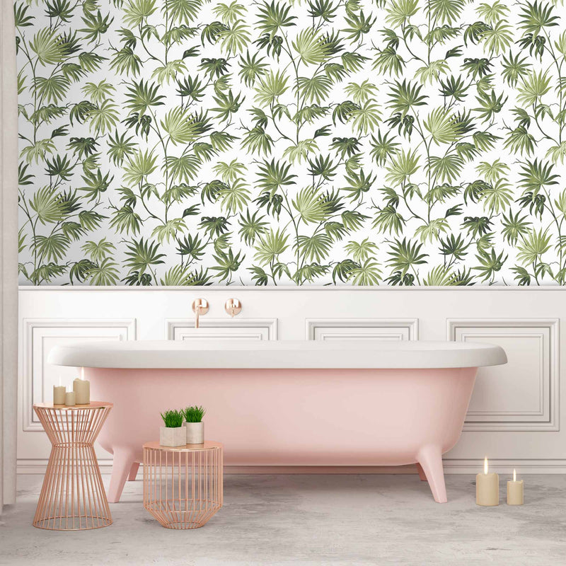 Va Va Frome Meadow Green Leaf Botanical Wallpaper By Woodchip & Magnolia