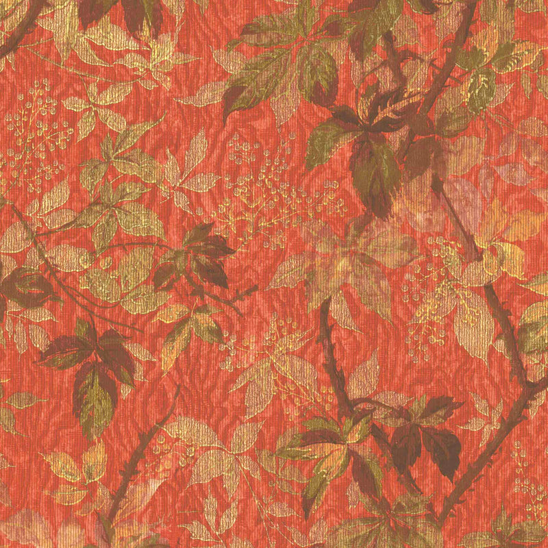 Tropic Coral Red Wallpaper