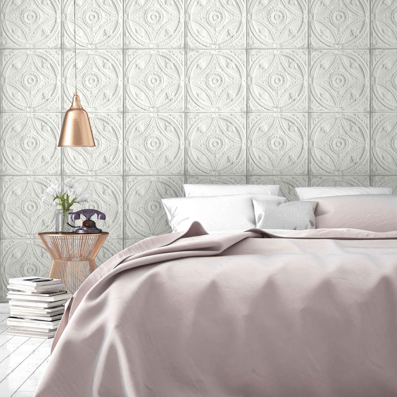 Circular Tin Tile Wallpaper by Woodchip & Magnolia