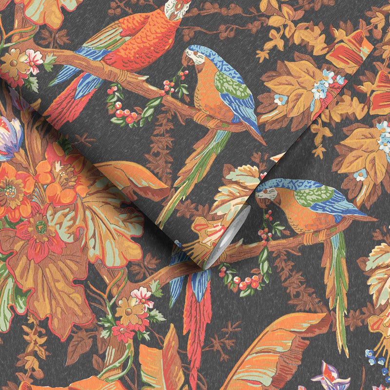 Parrot Talk Terracotta Sunset Wallpaper