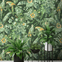 Parrot Talk Lush Green Wallpaper