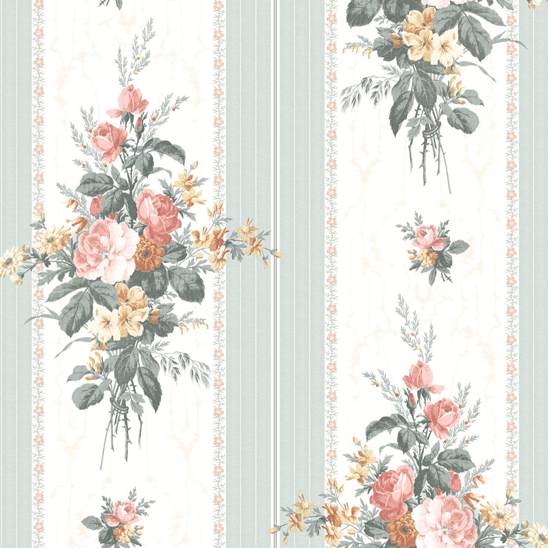 Dynasty Stripe In Mint Wallpaper