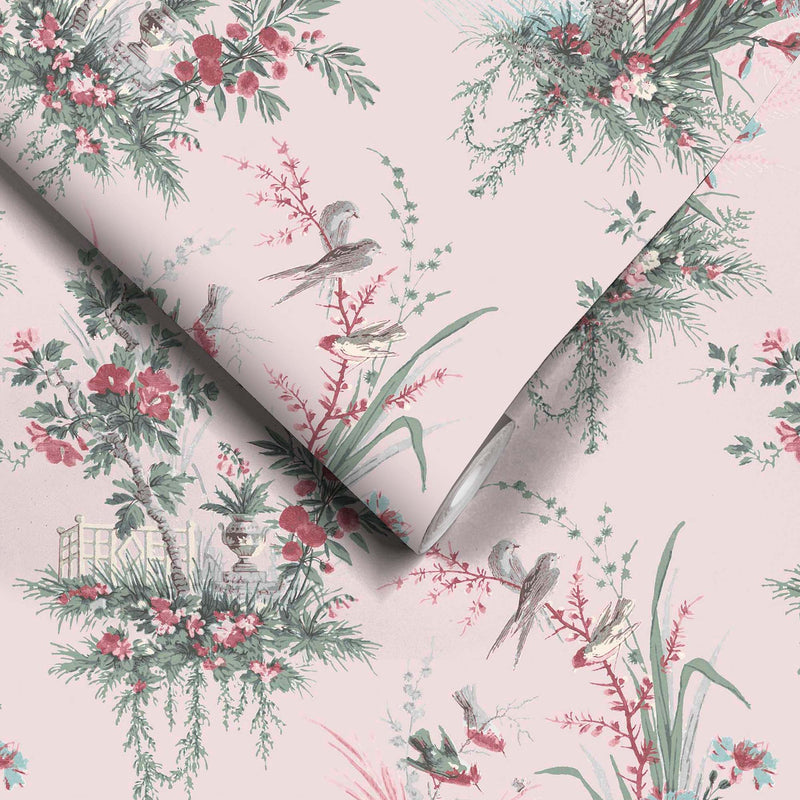 Magical Garden in Pink Wallpaper