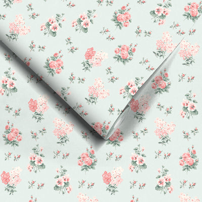 Posies in Mint Wallpaper