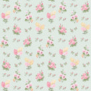 Posies in Pale Green Wallpaper